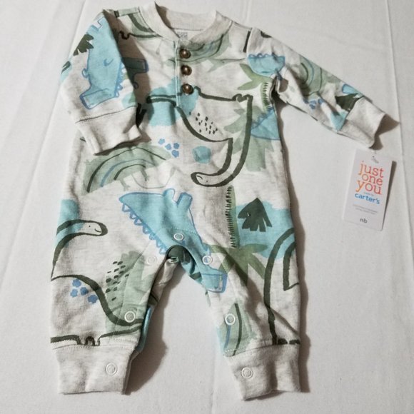 Carter's Just One You NB Dinosaur Romper NWT - Picture 1 of 3